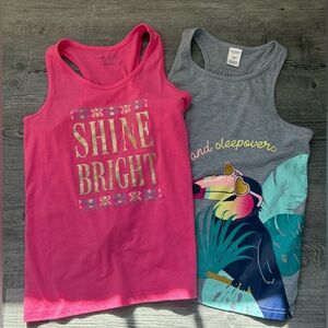 Children’s Place Sparkle and Arizona Bird Kids Tank Tops. Girl’s size 10/12